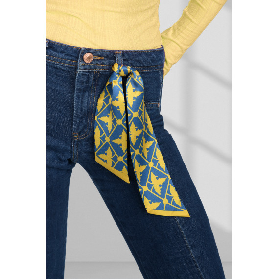 წვრილი შარფი - მარიამ-მართა - 51x5სმ - ლურჯი, 2 image