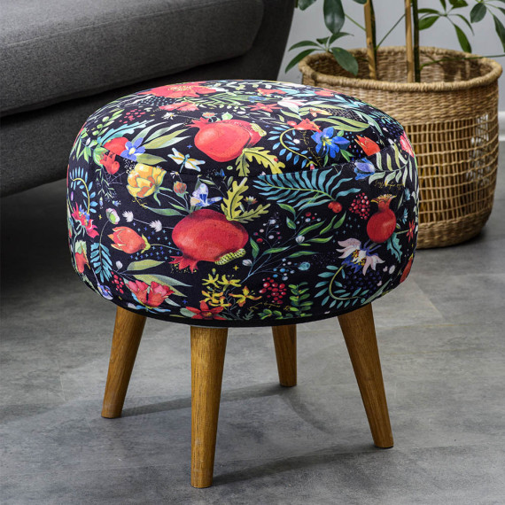 პუფი - ბროწეულების ბაღი - შავი, 2 image