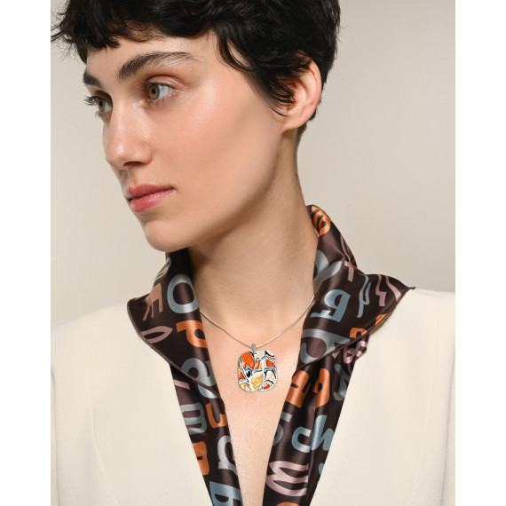 შარფი - ანბანი - მწვანე/ბეჟი, 2 image შარფი - ანბანი - მწვანე/ბეჟი, 2 image