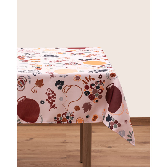 სუფრა - ქვევრები - თეთრი, ზომა: 140 x 140 სმ, აირჩიეთ მასალა: პოლიესტერი, 11 image