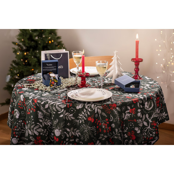 სუფრა - ახალი წელი, აირჩიეთ მასალა: პოლიესტერი, ზომა: 210x140, 3 image