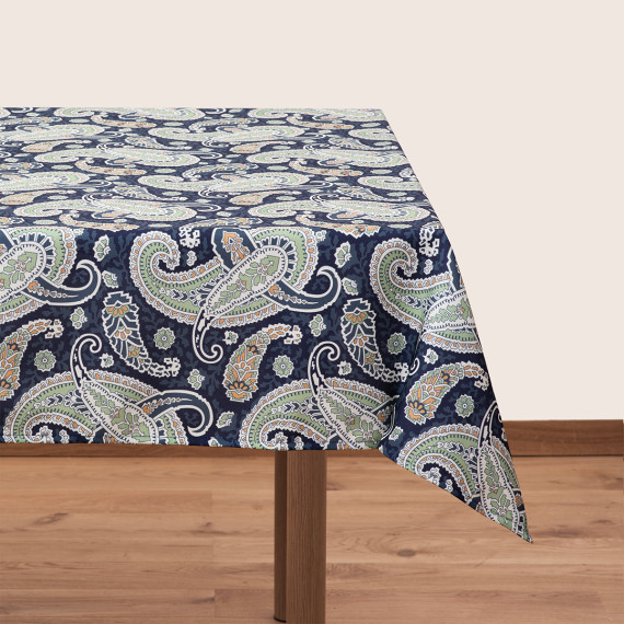 სუფრა - მანები - მწვანე, ზომა: 210 x 140 სმ, აირჩიეთ მასალა: პოლიესტერი