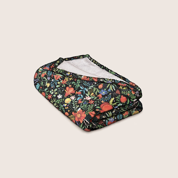 პლედი - ბროწეულების ბაღი - შავი, 2 image