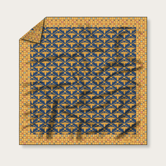 აბრეშუმის შარფი - მარიამ-მართა, შარფის ზომა: 65 x 65სმ, 2 image