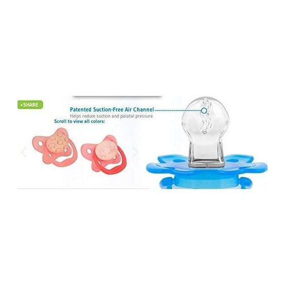 მანათობელი ორთოდონტული სილიკონის მატყუარა ვარდისფერი (0-6 თვე) - Dr.brown's, 2 image მანათობელი ორთოდონტული სილიკონის მატყუარა ვარდისფერი (0-6 თვე) - Dr.brown's, 2 image