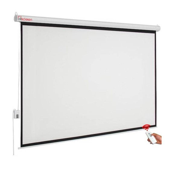 პროექტორის ეკრანი - ALLSCREEN ELECTRIC PROJECTION SCREEN 180X180CM HD FABRIC CMP-7272 WITH REMOTE CONTROL 100 inch