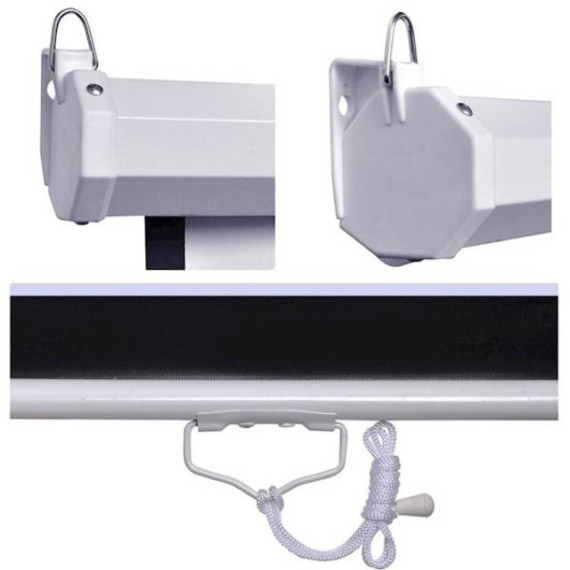 პროექტორის ეკრანი - ALLSCREEN MANUAL PROJECTION SCREEN 160X160CM HD FABRIC CWP-6363, 2 image