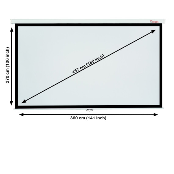 პროექტორის ელექტრო ეკრანი - ALLSCREEN ELECTRIC PROJECTION SCREEN 360X270CM HD FABRIC CMP-18043 WITH REMOTE CONTROL 177 inch / 449 SM, 7 image