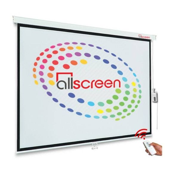 პროექტორის ელექტრო ეკრანი - ALLSCREEN ELECTRIC PROJECTION SCREEN  160X160CM HD FABRIC CMP-6363