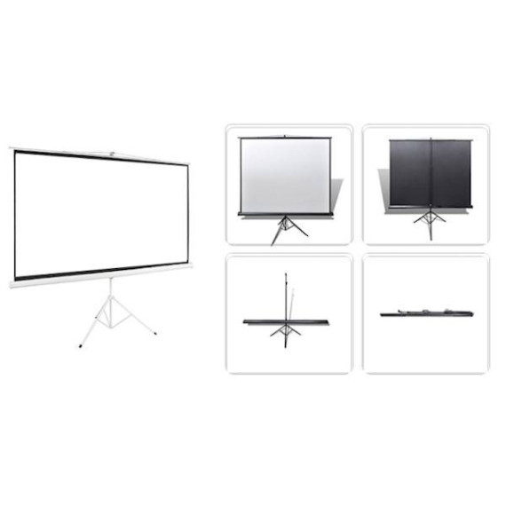 პროექტორის ეკრანი - ALLSCREEN TRIPOD PROJECTION SCREEN 125X125CM CTP-5050 HD FABRIC 75 inch, 4 image