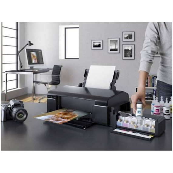 პრინტერი ფერადი დისკზე ბეჭდვით - Epson L805 with WI-FI (C11CE86403), 3 image