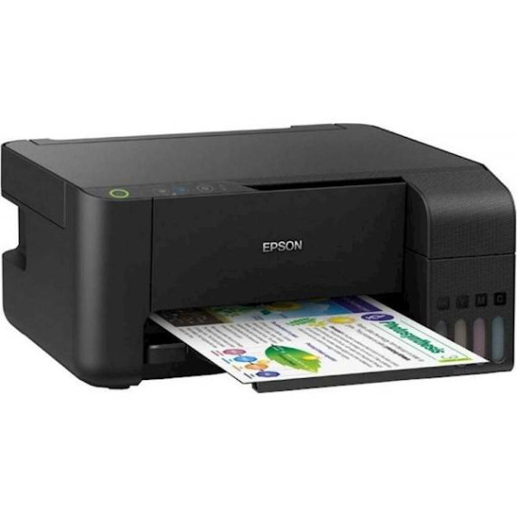 პრინტერი - Epson EcoTank L3150 Wi-Fi All-in-One Print Scan Copy Print resolution 5760 x 1440 Ink Tank Printer (Black), 2 image