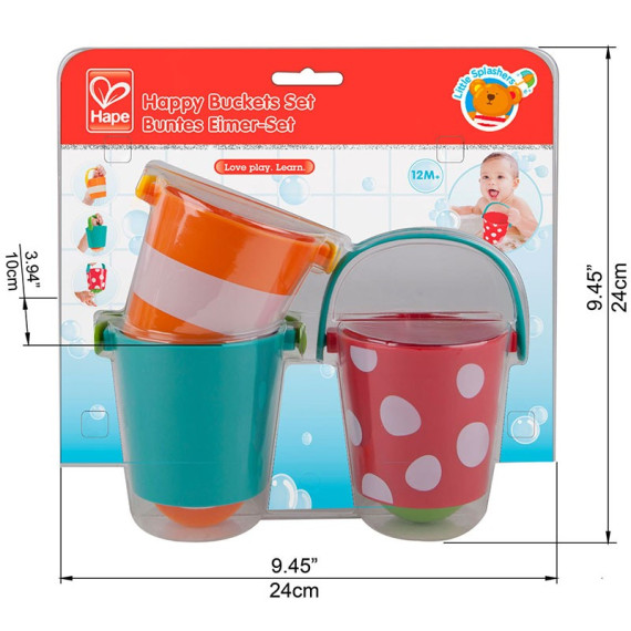 აბაზანის სათამაშოები - Happy Buckets Set, 4 image