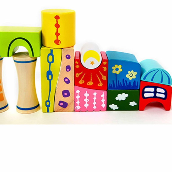 ხის სათამაშო ასაწყობი სასახლე -  Hape, 3 image