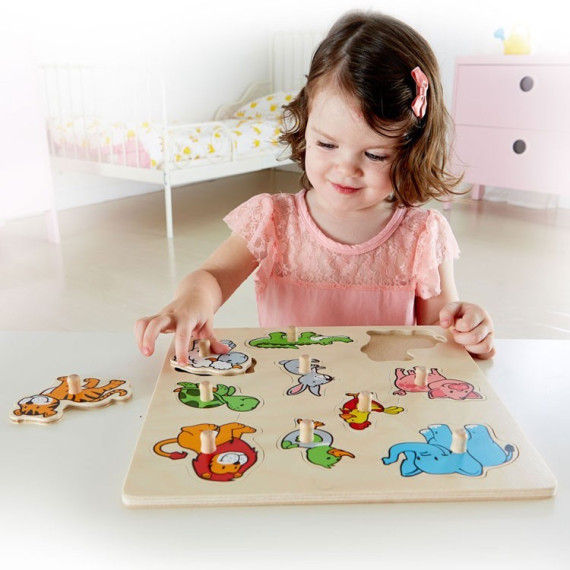 ხის სათამაშო პაზლი ცხოველები – Hape, 3 image