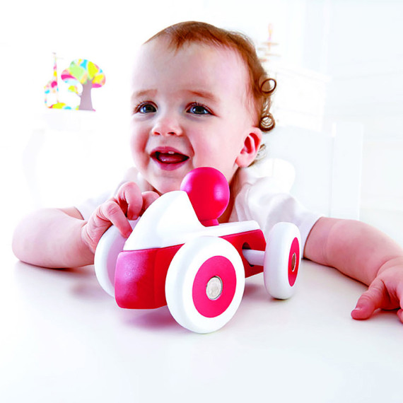 ხის სათამაშო წითელი მანქანა – Hape, 3 image