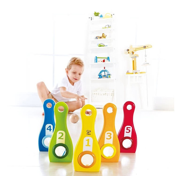 ხის სათამაშო ბოულინგი – Hape, 2 image