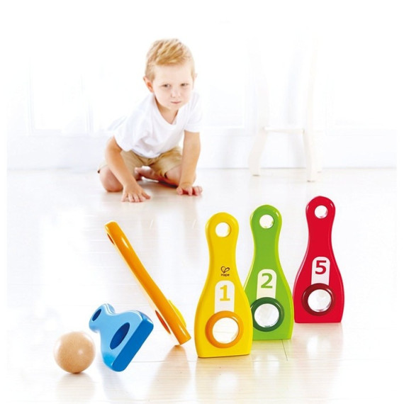 ხის სათამაშო ბოულინგი – Hape, 3 image