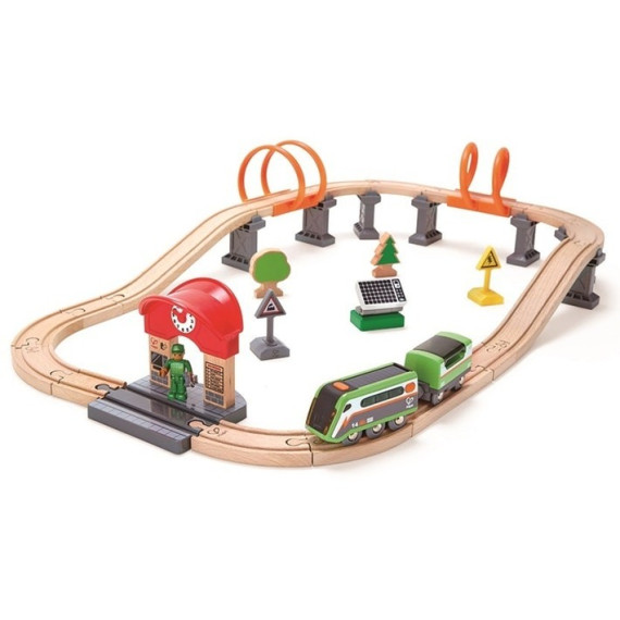 სათამაშო მზის ენერგიაზე მომუშავე მატარებელი – Hape