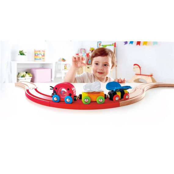 სათამაშო მატარებელი Lucky Ladybug and Friends – Hape, 3 image სათამაშო მატარებელი Lucky Ladybug and Friends – Hape, 3 image