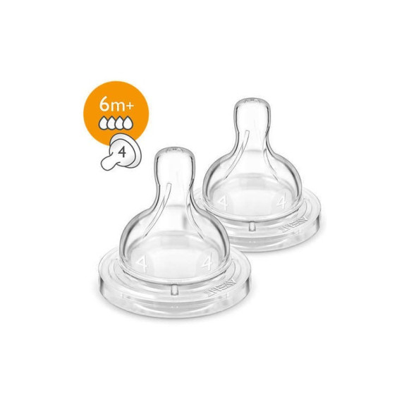 საწოვარა სწრაფი ნაკადით "Avent" "Classic+", 4 ნახვრეტით, 6 თვიდან, 2ც, 2 image