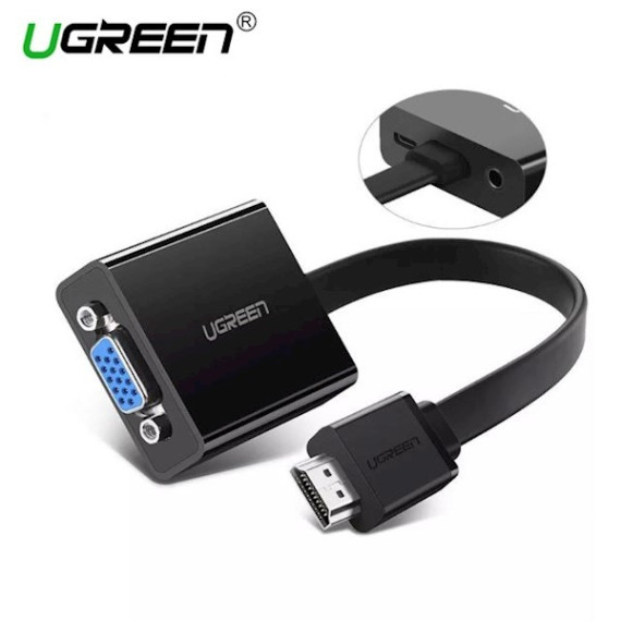 HDMI გადამყვანი - UGREEN MM103 (40248) HDMI to VGA Converter 25cm (Black)