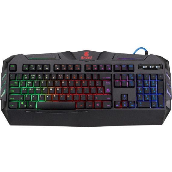 Defender- Gaming კლავიატურა განათებით Werewolf GK-120DL Wired gaming keyboard, EN,RGB light,19 Anti-Ghost (45124)