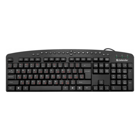 კლავიატურა Atlas HB-450 (45450) Wired keyboard, RU,black, multimedia DEFENDER
