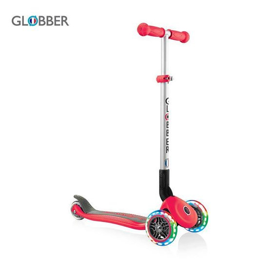 სკუტერი – SCOOTER.GLB.PRIMO FOLDABLE LIGHTS NEW RED 432-102
