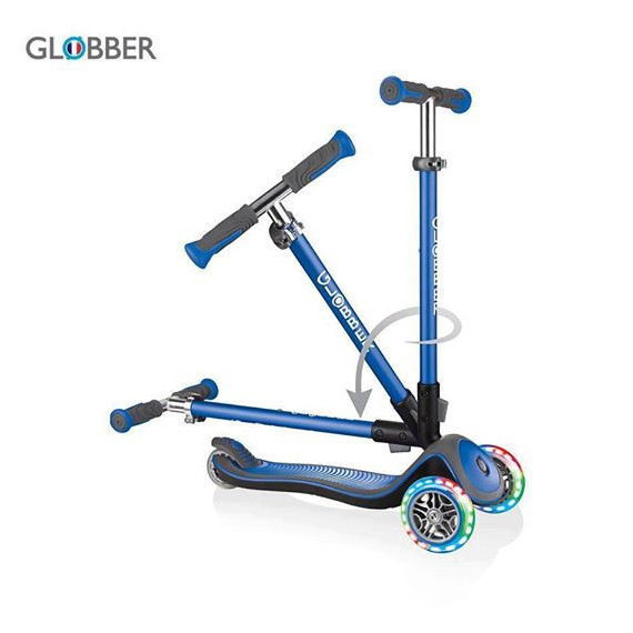 სკუტერი – SCOOTER.GLB.ELITE DELUXE LIGHTS NAVY BLUE 444-400, 2 image