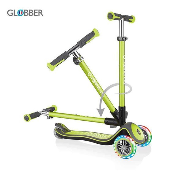 სკუტერი – SCOOTER.GLB.ELITE DELUXE LIGHTS LIME GREEN 444-406, 2 image