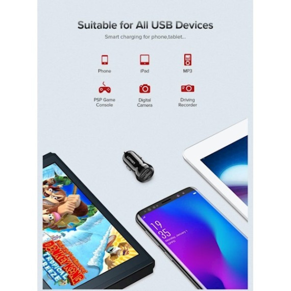 Ugreen მანქანის USB დამტენი ED018 (50875) (იუგრინი), 2 image