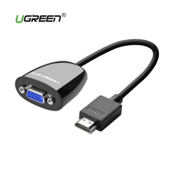 ადაპტერი - UGREEN MM105 (40253) HDMI to VGA converter without Audio Black