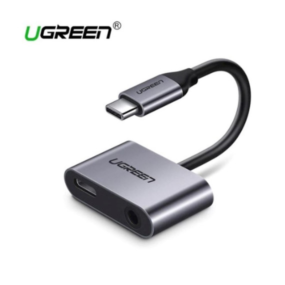 ადაპტერი - UGREEN CM193 (50596) Type C to 3.5mm Audio+ Type C Female Adapter Type-C to Aux