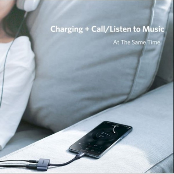 ადაპტერი - UGREEN CM193 (50596) Type C to 3.5mm Audio+ Type C Female Adapter Type-C to Aux, 3 image