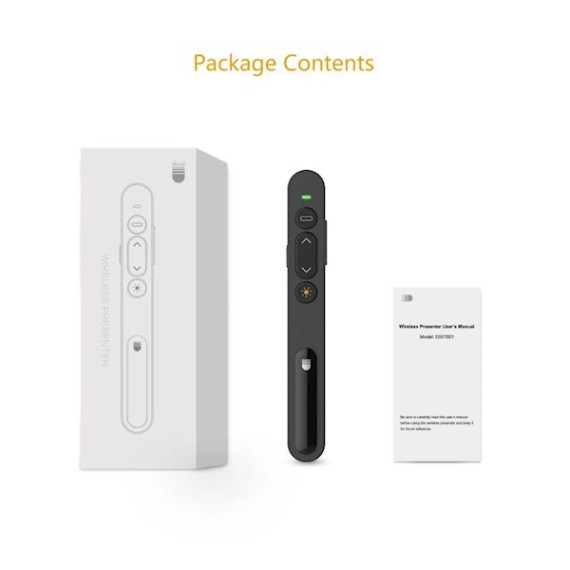 პრეზენტერი - Doosl DSIT0011 Wireless Presenter 2.4GHz Powerpoint Presentation Remote Control, 2 image