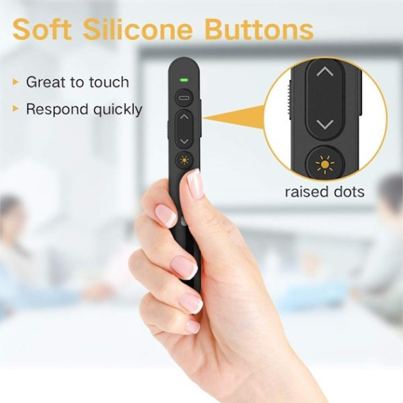 პრეზენტერი - Doosl DSIT0011 Wireless Presenter 2.4GHz Powerpoint Presentation Remote Control, 3 image