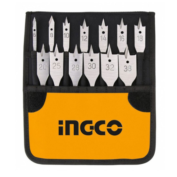 ბრტყელი სახრახნისების ნაკრები ხისთვის INGCO AKD41301