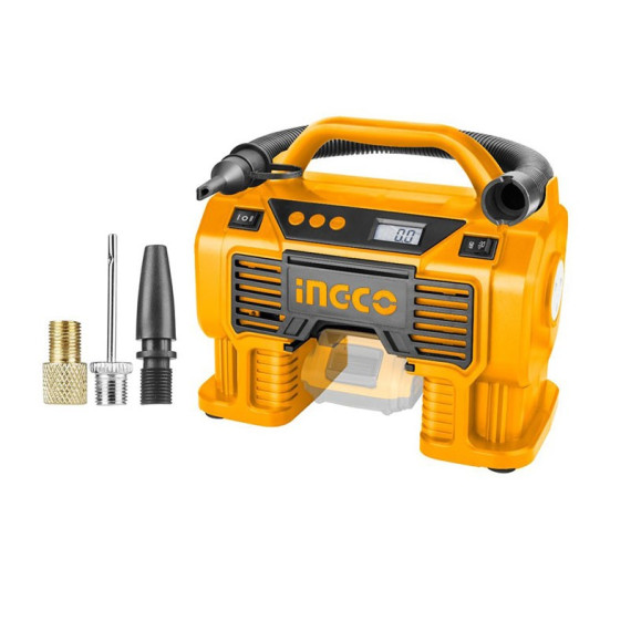 ლითიუმ-იონის ავტომატური ჰაერის კომპრესორი INGCO CACLI2002