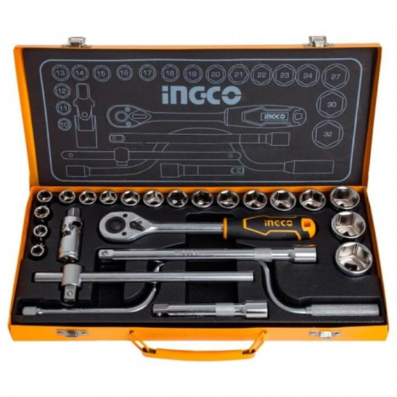 ქანჩის სახსნელი თავაკების ნაკრები კომპ. 24ც (HKTS0243)