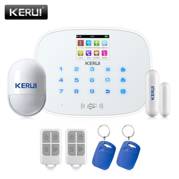 დაცვის GSM სისტემა - KERUI G19 GSM RFID Disalarm Smart Socket Infrared Security Motion Movement Wired Siren Sensor Detector Home Smart Alarm System