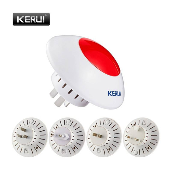 სირენა - KERUI  Wireless Flashing Siren Alarm Flash Horn Red Light Strobe Siren 433 MHz suit for most Alarm System hot product Wireless Siren