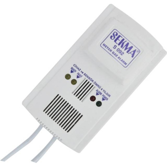 გაზის სენსორი – Sekma S092 Carbon Monoxide Detectors Voice Strobe Home Sec, 2 image