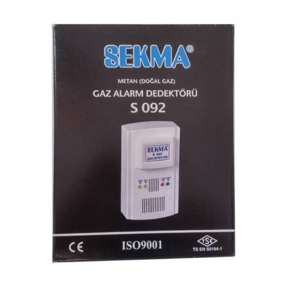 გაზის სენსორი – Sekma S092 Carbon Monoxide Detectors Voice Strobe Home Sec, 3 image