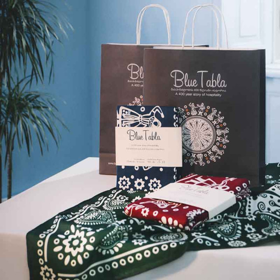 სუფრა - ბაგრატიონი - ფირუზისფერი - პოლიესტერი, 2 image