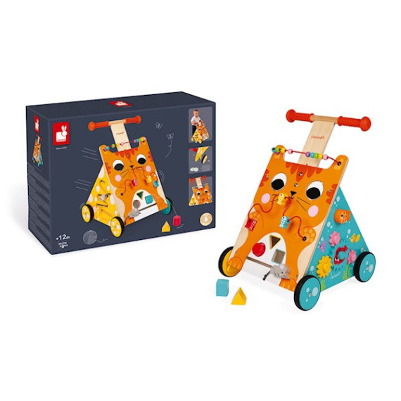 Janod - განმავითარებელი სათამაშო ვოლქერი Janod Multi-Activities Cat Baby Walker (ჯანოდი)