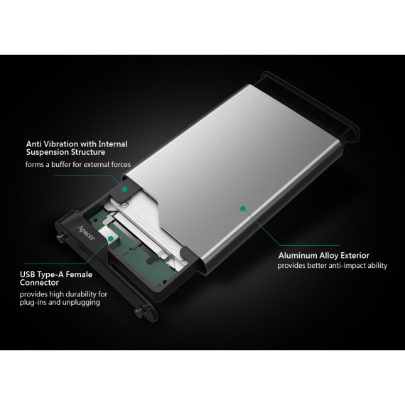 Apacer გარე მყარი დისკი AP2TBAC632A-1(ეფეისერი), 3 image