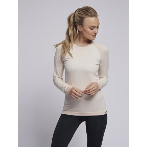 SEAMLESS მაისური - Hummel (ჰუმელი), ფერი: თეთრი, ზომა: M/L