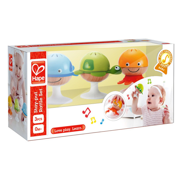 Hape ხის სათამაშო Stay-put Rattle Set (ჰაპე)