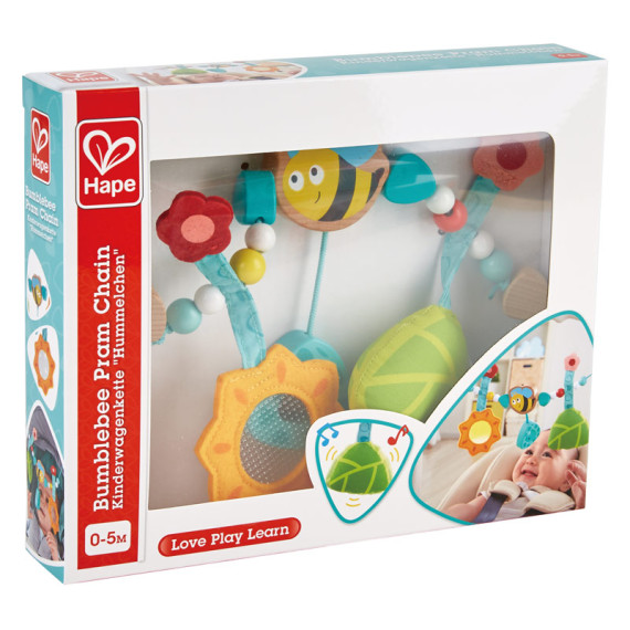 Hape ჩვილის სათამაშო Bumblebee pram chain (ჰაპე)